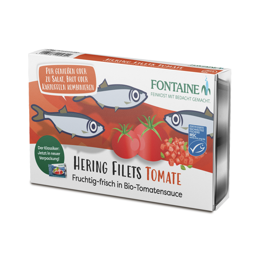Eine Dose Hering Tomate freigestellt