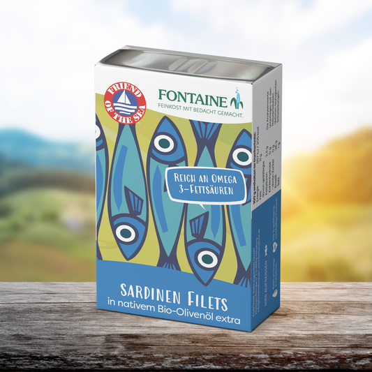 15-er Pack: Premium Sardinen in nativem Bio-Olivenöl extra