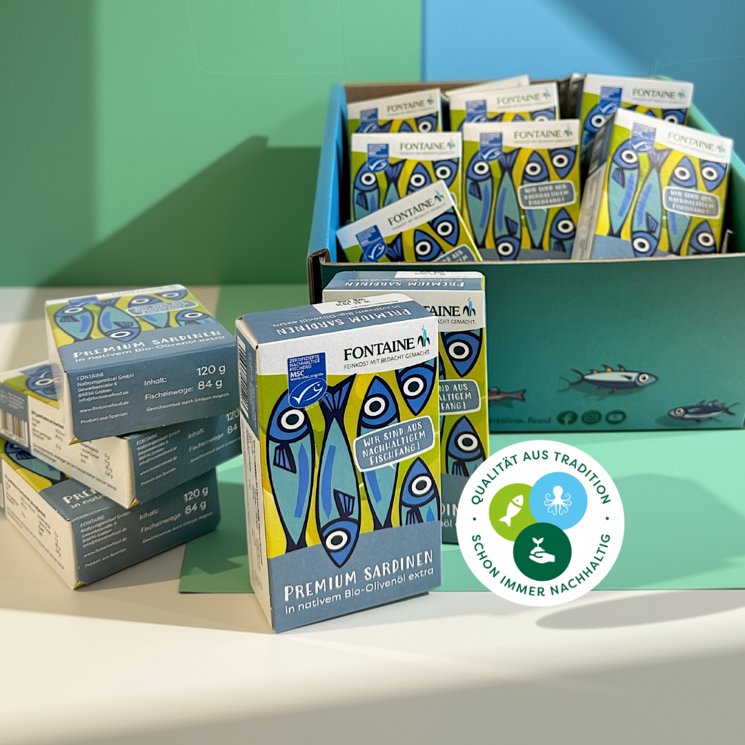 15-er Pack: Premium Sardinen in nativem Bio-Olivenöl extra