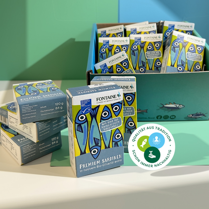 15-er Pack: Premium Sardinen in nativem Bio-Olivenöl extra