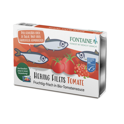 Eine Dose Hering Tomate freigestellt