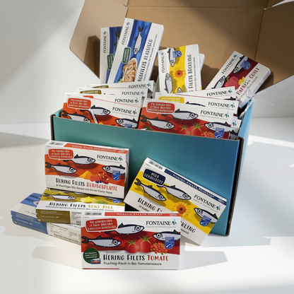 Heringsbox: Sechsmal Hering. Immer anders lecker.