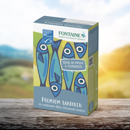 Premium Sardinen in nativem Bio-Olivenöl extra