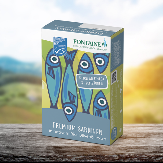 Premium Sardinen in nativem Bio-Olivenöl extra