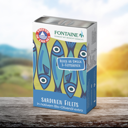 Sardinen Filets in nativem Bio-Olivenöl extra